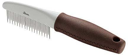 HUNTER SPA Pflegekamm mit langen und kurzen Zinken, für Hunde und Katzen, 21,0 x 4,0 cm