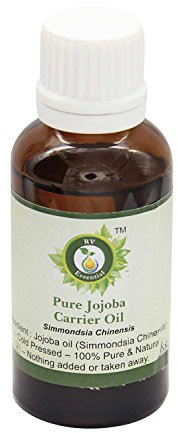 Aceite jojoba | Simmondsia Chinensis | Para rostro | Para pelo | Para cuerpo | Para piel | Sin refinar | 100% natural puro | Prensado en frío | Jojoba Oil | 5ml | 0.169oz By R V Essential