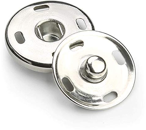 30 Sets Snap Fasteners Metal Press Studs Sew on Snap Button for Clothes Sewing Craft DIY Craft Projects (21MM)