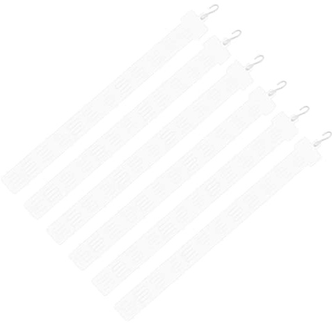 sourcing map 12 Station Hanging Strips with Hook, Merchandise Display Plastic Strip Clear for Retail Display, Pack of 12