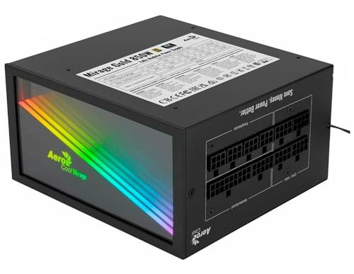 Aerocool MIRAGEGOLD 850W Modulares PC-Netzteil RGB, 80 Plus Gold, Japanische Kondensatoren