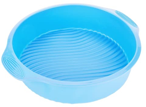 Teglia Rotonda in Silicone di Forma Rotonda Varie Teglie per Stampi per Dolci da Forno Stampo Antiaderente per la Cottura Accessori da Forno 9 Pollici(Blu)
