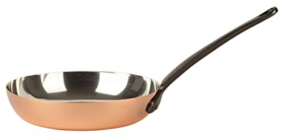 Cuisine Romefort | Padella in rame stagnata con manico in ghisa Ø 24 cm | Padella tradizionale in rame massiccio con rivestimento in stagno | Padella dalla Francia (24 cm)