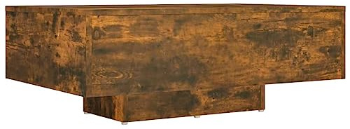 vidaXL Mesa de Centro Mesita Auxiliar Consola Lateral Salón Sofá Sala de Estar Café Muebles Mobiliario Madera Contrachapada Roble Ahumado 85x55x31 cm