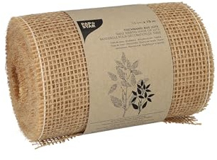 PAPSTAR Juteband Tischläufer Dekoband Jute 10 m x 15 cm - Rustikal für Hochzeit, Tischdeko, Boho & DIY-Basteln