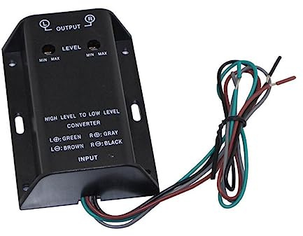 DSOUWEH Car Stereo Audio Speaker High To Low Level Line for Amplifier Converter Universal Practical Bass Adapter Cable 2 RCA for Amplifier