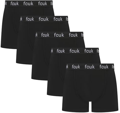 French Connection FCUK – Boxers Homme, Multipack de 5 ou 7 Pièces, Trunks à Coupe Classique