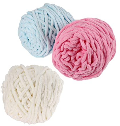 3 Stück Baumwollgarn zum Handstricken für Selbstgemacht Wollprojekte