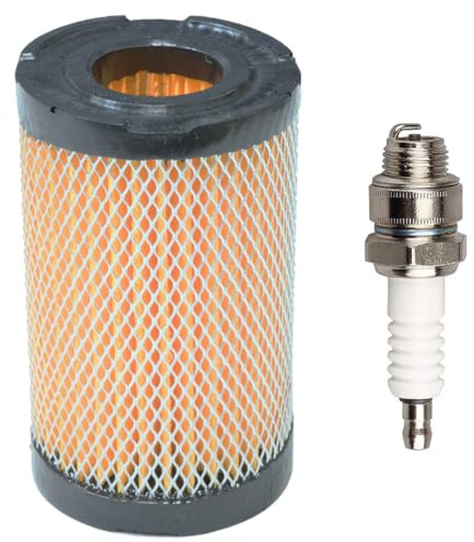 ZAMDOE 35066 Filtro dell'aria per Tecumseh ECV100 ECV120 LEV90 LEV100 LEV115 OVRM60 TC300 Motore Sostituto per Tecumseh 740019B 740095, per Craftsman 33342 63087A 10096Filtro dell'aria, con candela