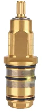 CioNeL Mix Tap Inner Cartridge Replacement, Brass Ceramic Thermostatic Cartridge, Spare Valves, Water Valve, Water Faucet Component, Bath Shower Thermostat Cartridge