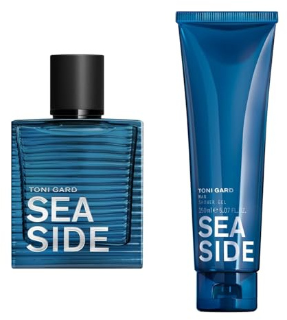 Toni Gard SEA SIDE Man Eau de Toilette 40 ml und Shower Gel 150 ml, aquatischer Herrenduft mit Roter Pfeffer, Grapefruit, Lavendel, Bernstein & Zedernholz für Ihn