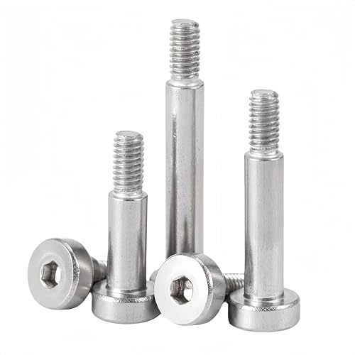 NACX M3 Hex Socket Shoulder Bolts, 4mm Shoulder Dia 10mm Shoulder Length, 304 Stainless Steel, 15Pcs