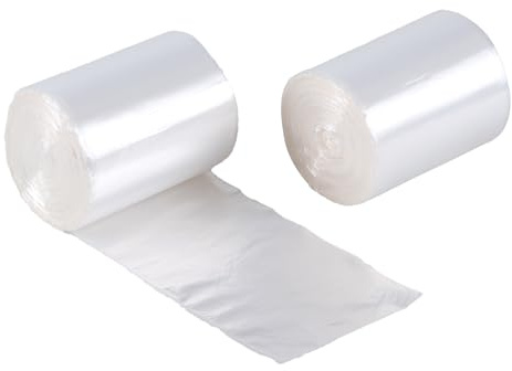 Yuright Bolsas de basura transparentes de 10 L, bolsas de basura pequeñas, 2 rollos/200 unidades