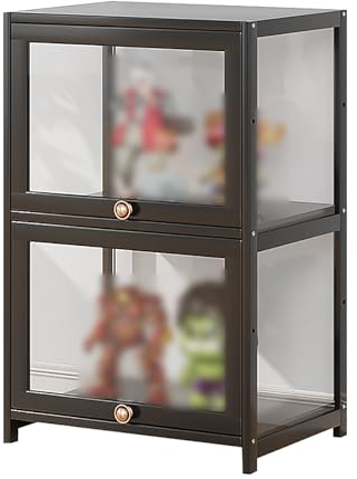 CAUSSO Klare Vitrine mit Tür, Acryl-Display, Schaukasten Standvitrine, Sammlervitrine Vitrinenschrank,Staubschutzvitrine, für Wohnzimmer, Schlafzimmer, Heimbüro(30 * 32 * 73 cm/11.8 * 12.6 * 28.7 in)