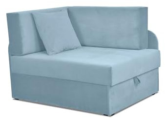 Family Meble Kindersofa, Modell Denis, Ecksofa mit Schlaffunktion, Freistehendes Ecksofa, Klappbares Ecksofa für Kinder, 3 Schlaflängen, Strapazierfähiges Material, Schmutzabweisend, TR22
