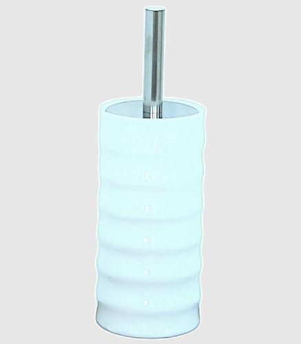 Escobillero WC Efecto Cerámica Blanca| Juego para baño Cerámica | Escobillas de Baño | Cepillo Silicona WC Flexible y Suave para Limpieza Profunda.