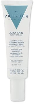 Valquer Crema Facial Hidratante de Noche Intensiva - Nutrición Profunda para Piel Seca, Enriquecida con Ácido Hialurónico y Vitaminas, Restaura y Renueva, Absorción Rápida - 30 ml