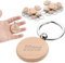 20 Stück Schlüsselanhänger Holz Rohling Rund Blanko Holzanhänger Personalisierte Holzschlüsselringe zum Bemalen Wooden Keychain Schlüsselring für DIY Dekoration Malerei Basteln Schlüsselbund Geschenke