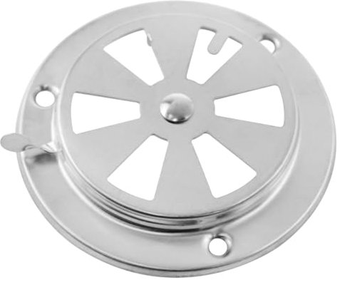 Lovelysp - Rejilla de ventilación de acero inoxidable para barbacoa, ahumador, flujo de aire ajustable, amortiguador de parrilla de acero inoxidable, deflector de ventilación para regular el flujo de
