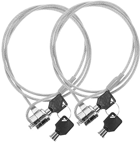 Angoily Blocco per Laptop Cavo di Sicurezza, Lega, 2 Set | Facile da Usare, Design Flessibile e Leggero, per Notebook, Tablet e Monitor