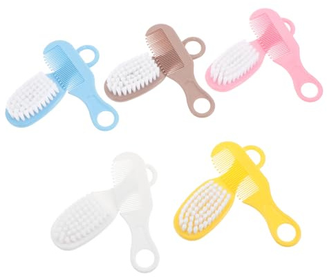 NOLITOY 5 Set Strumenti per La Del Capelluto con Setole Morbide Rimozione Della Comfort per Genitori per Bagno e Massaggio Durante Bagnetto