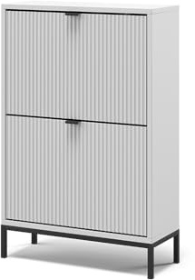 Vicco Shoe tipper Eliza, White, 60 x 92 cm with 2 folding drawers
