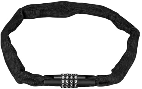 Cadena – Combinación reajustable antirrobo, 3.9 pies de largo, combinación de 4 dígitos, cadena segura, accesorios para bicicleta, motocicleta, scooter, frente de vehículo eléctrico