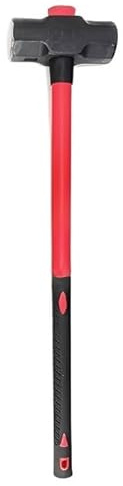 Unibos | 6.35kg (14lb) Sledge Hammer with Long Fibreglass Shaft, Non Slip Rubber Grip Handle