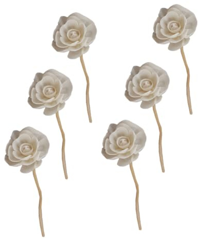 ANDRESLAD 6 Varillas Difusoras de Aroma de Ratán Natural Varillas Aromáticas para Difusor de Aceites Esenciales 6 Piezas para Ambientar y Decorar Habitaciones