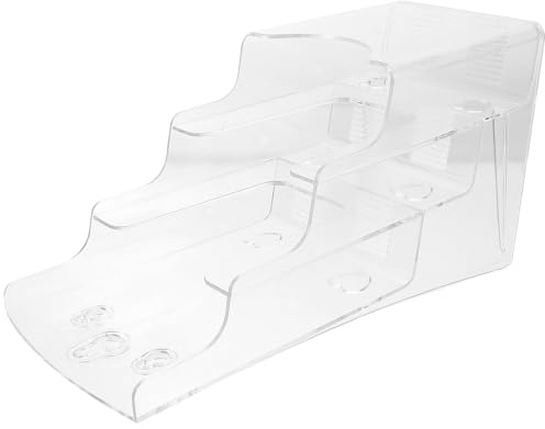 OFFSCH Présentoir à Dépliants de Bureau Transparent en Acrylique Format A6 à 3 Niveaux Organiseur de Dossiers de Table pour Brochures et Prospectus