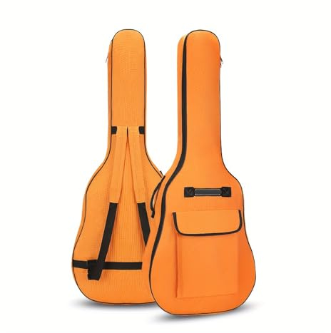 BGHYJKOL Akustiskt gitarrfodral 5 mm vadderat gitarrfodral för 40/41 tums gitarrer, justerbara remmar, tillbehör, 1 stycke, Taille unique, En stil