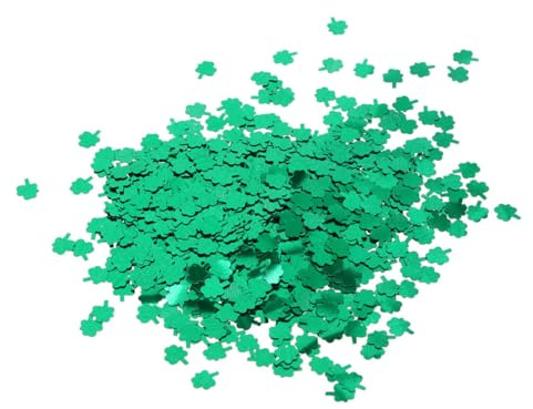 Didiseaon 15g Confeti de Trébol de San Patricio Purpurina Verde Oscura Decoración para Fiesta Guirnaldas y Decoración de Mesa Papelillos para Ambiente Festivo