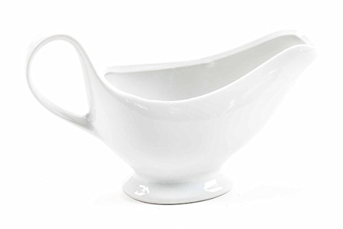 Unbekannt Salsera de porcelana Alpina de diseño atemporal y sencillo, volumen 250 ml, color blanco