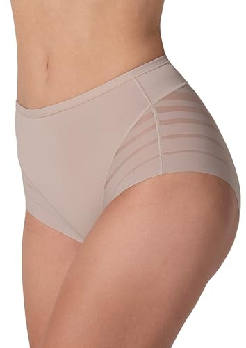 Leonisa Braga Faja Reductora de Abdomen sin Costuras para Mujer, Braga Moldeadora Levanta Glúteos en Encaje, Ropa Interior Colombiana Individual o Pack 2