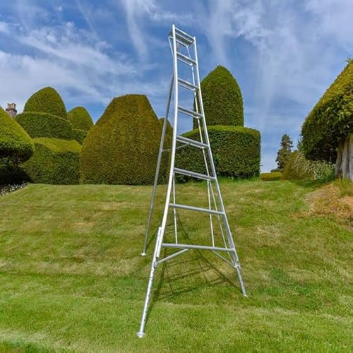 Hendon 10ft (3.0m) Aluminium Lightweight Ladder with 3 independently adjustable legs - Ideal for Gardeners, DIY enthusiast, Landscapers. Suitable for both outdoor and indoor use.