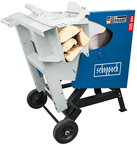 Scheppach Scie à bûches HS520 - Scie à bascule pour bois de chauffage - Lame de Ø 505 mm - Puissance de 3000W - Raccordement 400V - Made in Germany