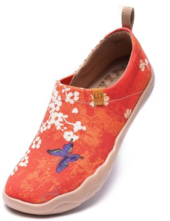 UIN Mocassins à Enfiler pour Femmes, légères, Confortables, Tendance, série à thème Floral, pour la randonnée, Les Voyages
