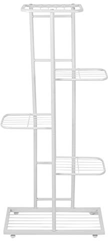 AYNEFY Pflanzenstand,Pflanzenregal Blumentopfständer Indoor 5-Layer Flower Plant Stand Töpfe Display Regal Regalhalter für Garten Balkon Dekoration(Weiß)