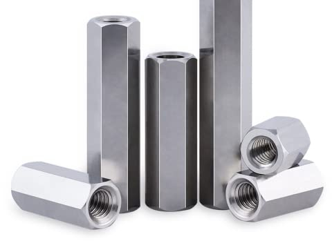 2 Stück M10 x 17 mm Abstand, 40 mm lang, 304 Edelstahl-Sechskant-Verbindungsgewinde