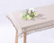 texpot Gartentischdecke 110 x 140 cm beige mit Fransen wetterfest geschäumt rutschfest