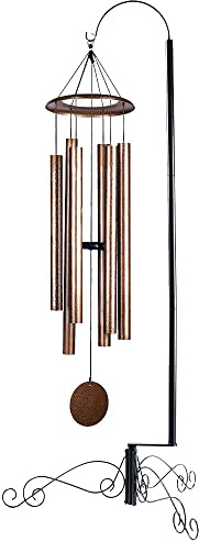 HOHIYA Support de Carillon éolien de 150 cm avec Crochet pour Carillon à Vent Extra Large, mangeoire à Colibri, Lanterne Solaire à Suspendre, Panier de Fleurs, Maison, Jardin, Noir, 1 pièce