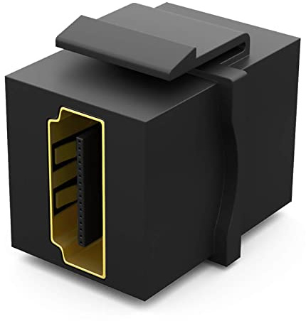 HB-DIGITAL Keystone Modul Mit HDMI-2.0 Buchse | Multimedia-Keystone für Patchpanel Halterung Verbinder Adapter Kupplung Plug-&-Play Schwarz