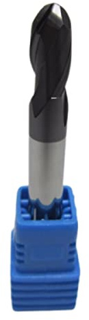 DAZZLEEX Milling Cutter,2Pcs Diameter 6MM HRC45 Tungsten Carbide Ball Nose End Mill 2 Flute Carbide