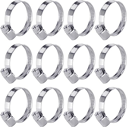 Poppstar Fascette stringitubo in acciaio inox 25-40mm con larghezza di banda 9mm, W2 (12 pezzi)