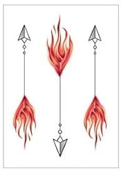 5 pcs Tatouage Ephemere Flamme Tatouage Temporaire Petit Motif Simple Étanche Femme Durable Mignon Cheville Main Dos Simulation Tatouage