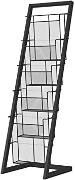 ReeSet Prospektständer Nordic Schmiedeeisen Wohnzimmer Stand Buch Zeitung Rack Informationen Display Rack Büro Magazin Rack Lagerung Rack Bodenstehender Zeitschriftenhalter (Color : C, Size : 5 Tier)