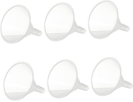 Zerodeko Confezione Da 6 Imbuti Da Laboratorio in Plastica Pp Materiale Bottiglia Stretta Trasferimento Robusto Facile Da Maneggiare