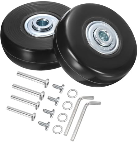 QUARKZMAN bagagehjul ersättning x mm/, x, gummi svängbara hjul med kullager reparationssats för väskor inline utomhus skridskoåkning, set, 51 x 17 mm