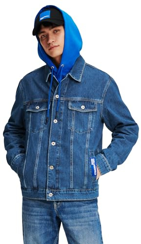 Karl Lagerfeld Jeans, Herr, Vanlig Jeansjacka, Vanlig Fit, Blå, XXL