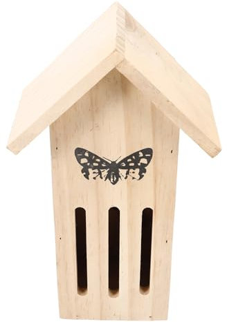 Gogogmee Schmetterlingshaus Aus Holz Schmetterlingsfutterhäuschen Hängehabitat Für Draußen Schmetterlingsunterstand Im Garten